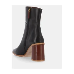 West Vintage Botines de Cuero Negro