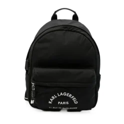 Zaino Nero Logo Bianco