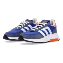 Zapatilla baja azul con detalles blancos
