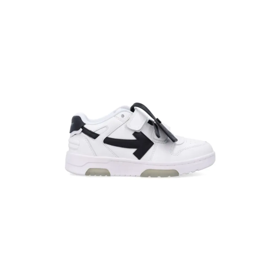 Zapatillas Blancas de Cuero con Correa Táctil