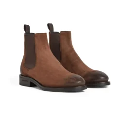 Zapatillas de cuero marrón