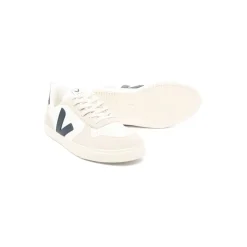 Zapatillas Deportivas de Cuero Blanco con Detalles Multicolor