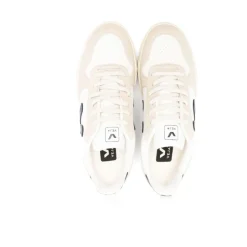 Zapatillas Deportivas de Cuero Blanco con Detalles Multicolor
