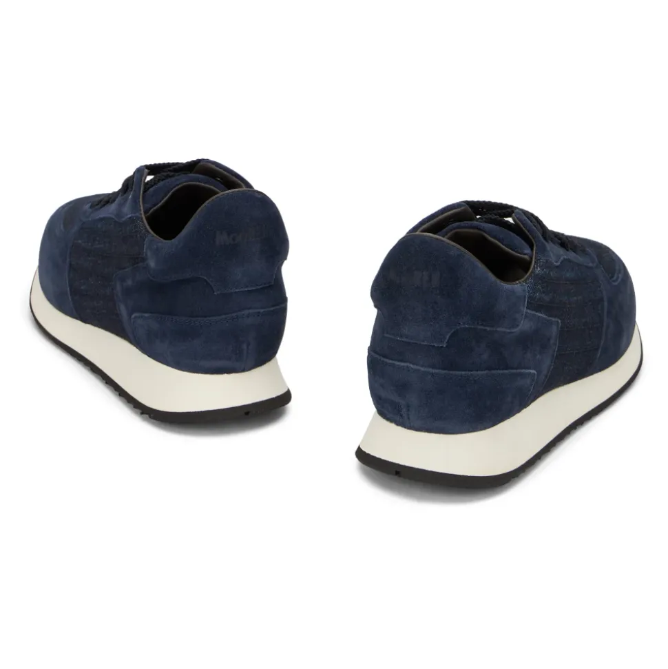 Zapatillas deportivas de piel y denim