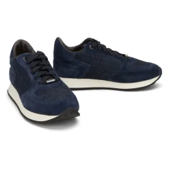 Zapatillas deportivas de piel y denim