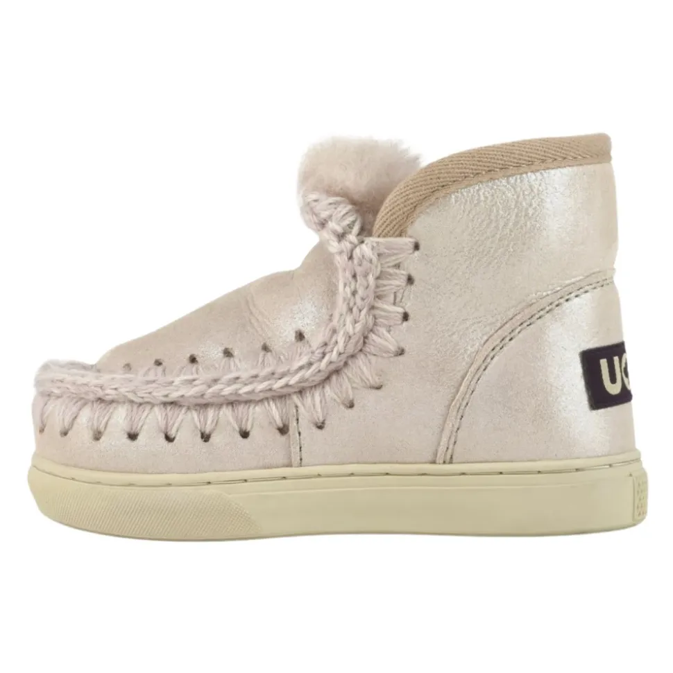 Zapatillas Rosa Lurex Niños Slip-On