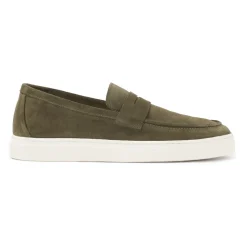 Zapatillas slip-on de ante en color caqui