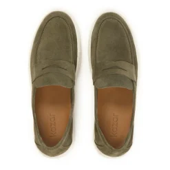 Zapatillas slip-on de ante en color caqui