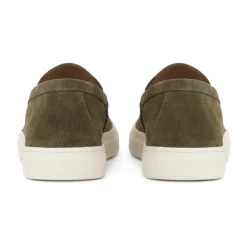 Zapatillas slip-on de ante en color caqui