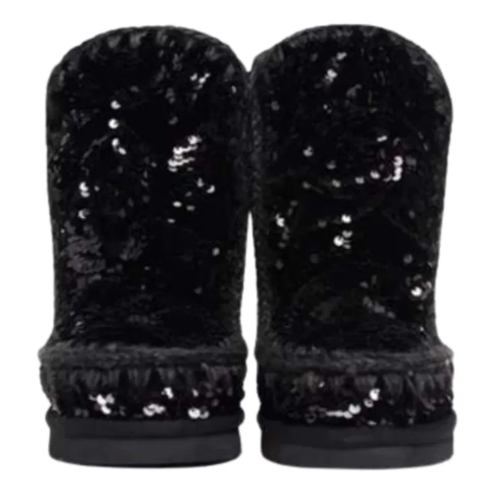 Zapatillas Slip-On de Lentejuelas Negras