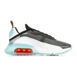 Zapato bajo negro con rojo y aqua