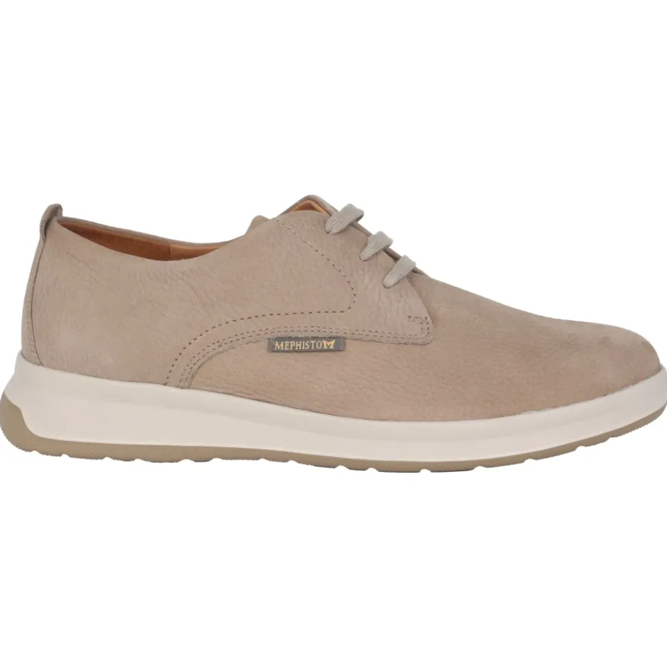 Zapato beige con cordones para hombre