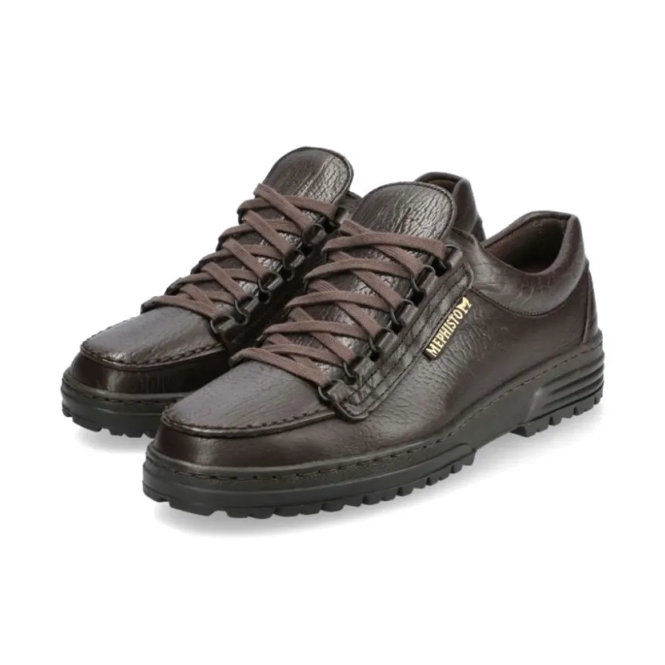 Zapato de cordones para hombre marrón oscuro