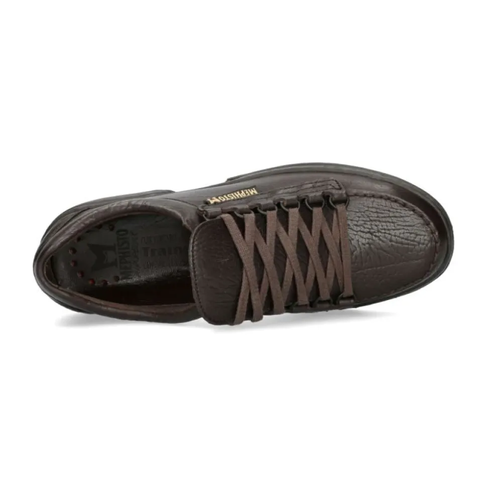 Zapato de cordones para hombre marrón oscuro