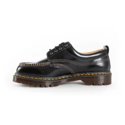 Zapato de cuero negro Moc Toe