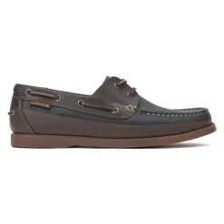 Zapato de cuero negro sin cordones para hombre