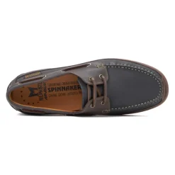 Zapato de cuero negro sin cordones para hombre