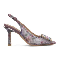 Zapato de Salón Destalonado con Hebilla de Pedrería