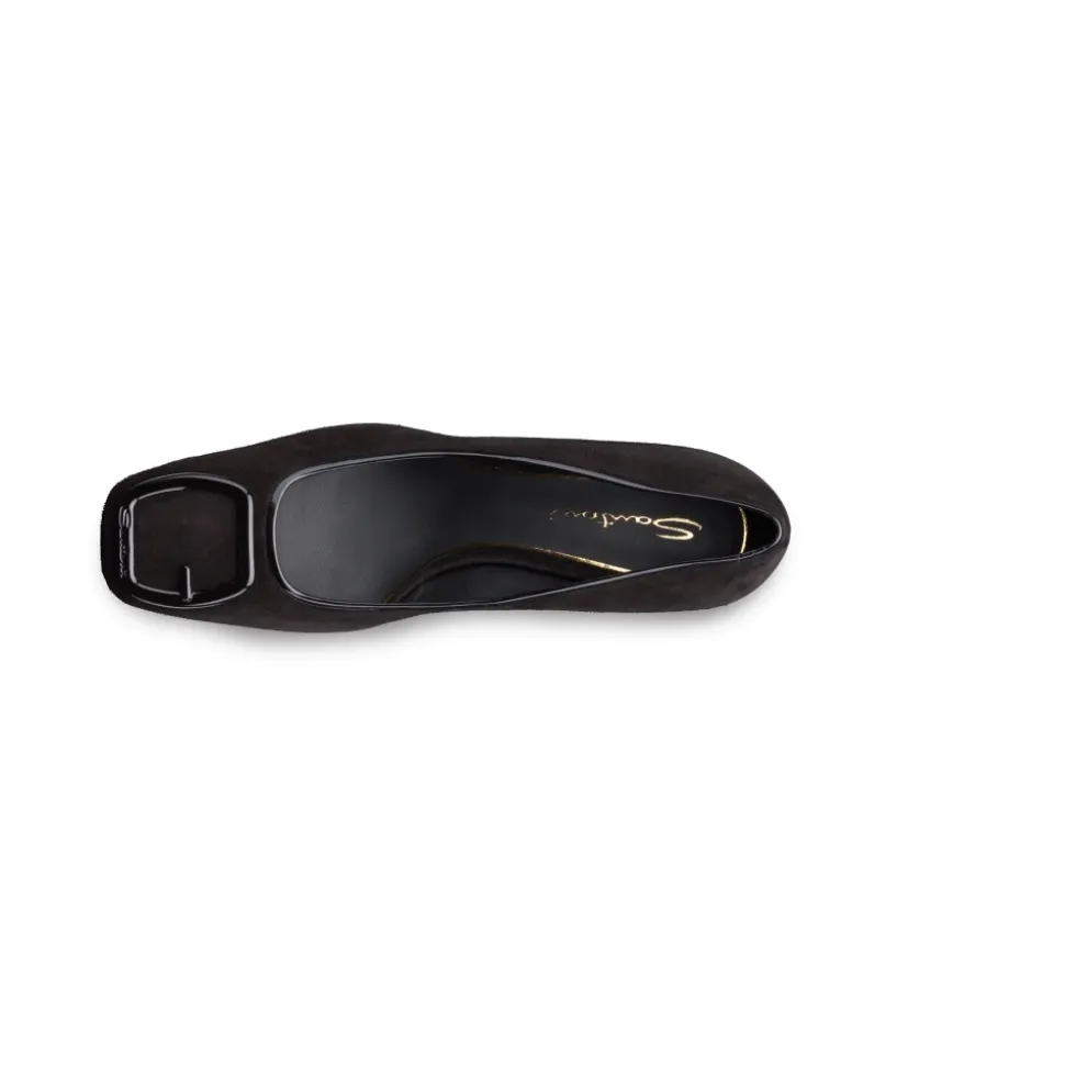 Zapato de Salón de Tacón Medio de Ante