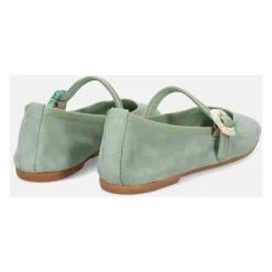 Zapato Plano de Gamuza Verde