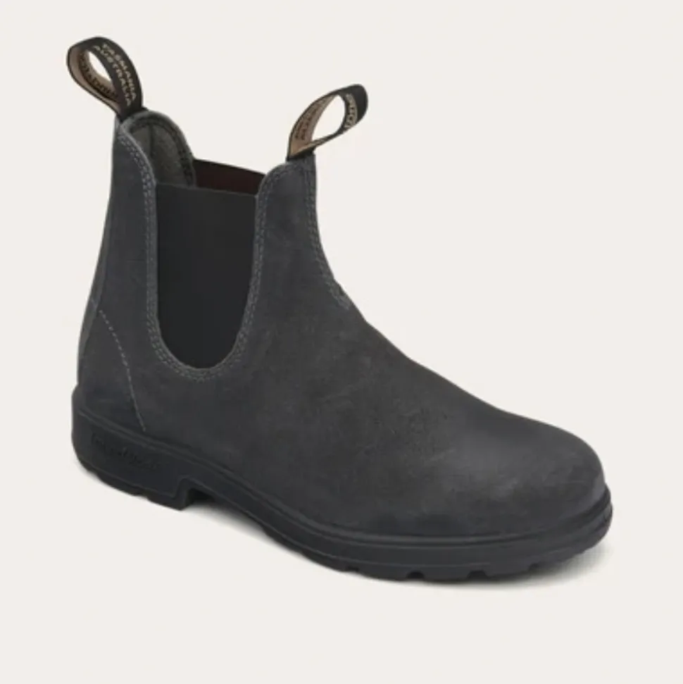 Zapatos Beatles de Gamuza Gris Acero