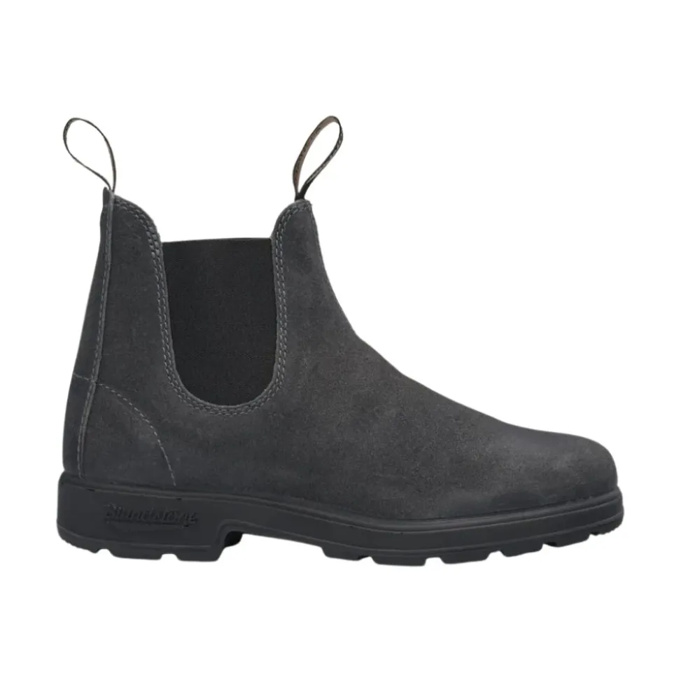Zapatos Beatles de Gamuza Gris Acero