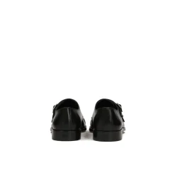 Zapatos casuales negros de monje para hombres de la lujosa colección