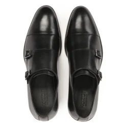 Zapatos casuales negros de monje para hombres de la lujosa colección