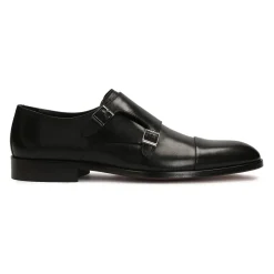 Zapatos casuales negros de monje para hombres de la lujosa colección