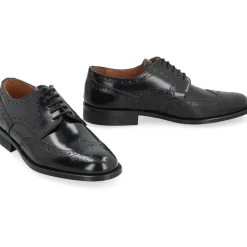 Zapatos Clásicos de Cuero con Brogue y Cordones