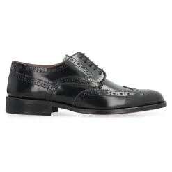 Zapatos Clásicos de Cuero con Brogue y Cordones