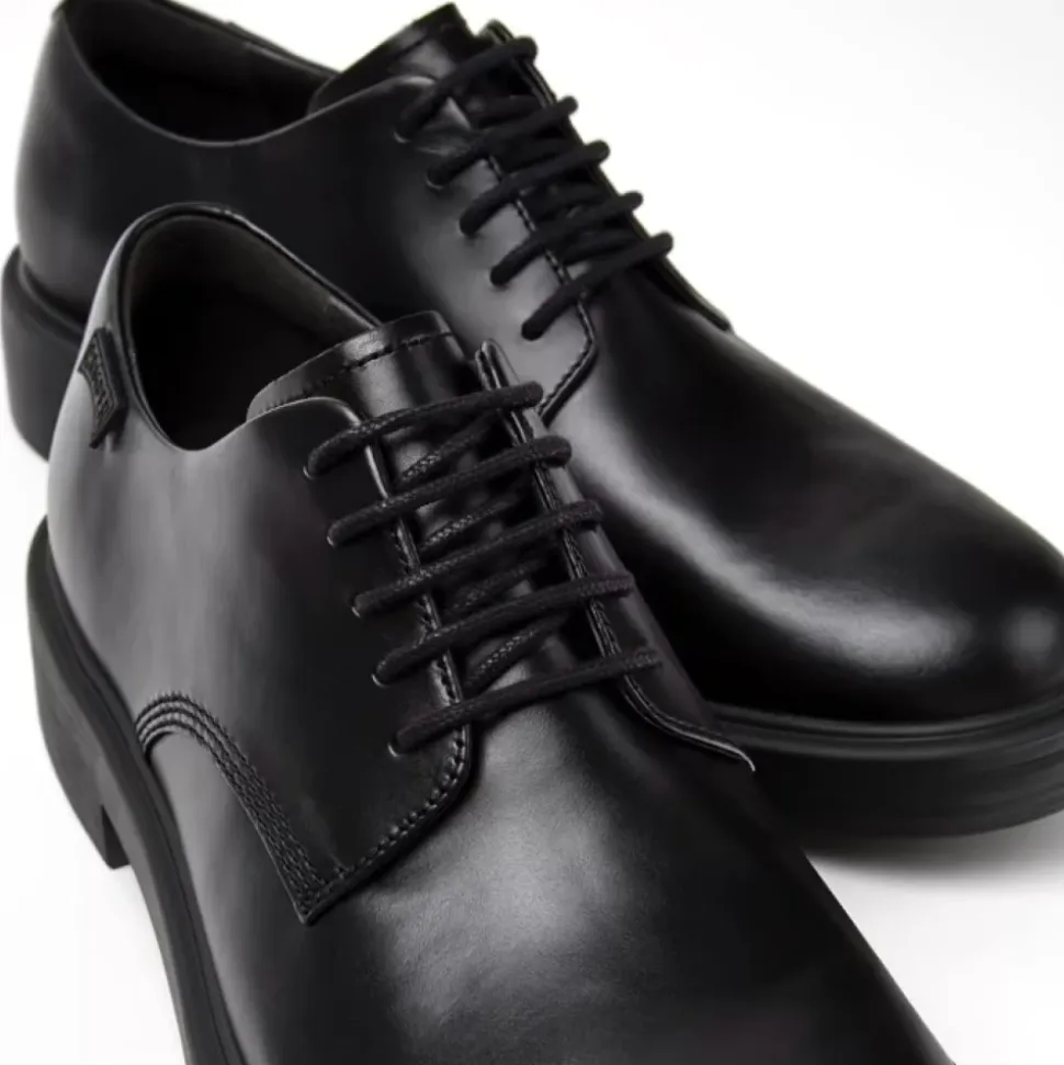 Zapatos Dean de Cuero Negro
