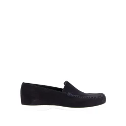 Zapatos de barco de ante azul marino