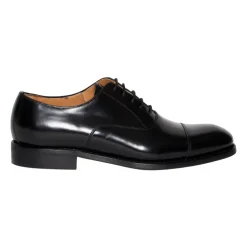 Zapatos de Cuero Negro con Cordones 5217