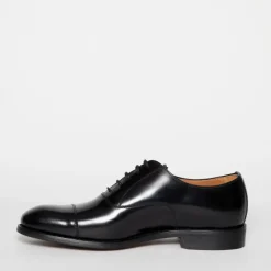 Zapatos de Cuero Negro con Cordones 5217