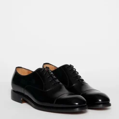 Zapatos de Cuero Negro con Cordones 5217