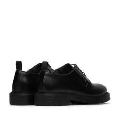 Zapatos Derby Clásicos de Cuero Negro