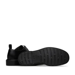 Zapatos Derby Clásicos de Cuero Negro