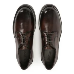 Zapatos derby marrones de cuero natural