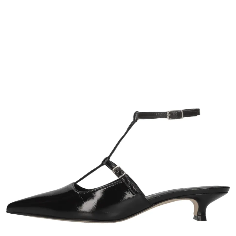Zapatos de Salón con Tira de Piel