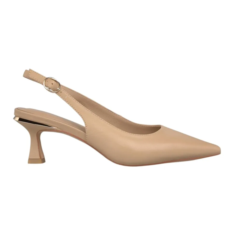 Zapatos de Salón Destalonados de Piel Napa
