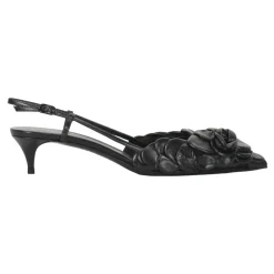 Zapatos de Salón Destalonados con Punta Floral