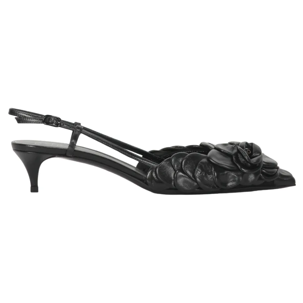 Zapatos de Salón Destalonados con Punta Floral