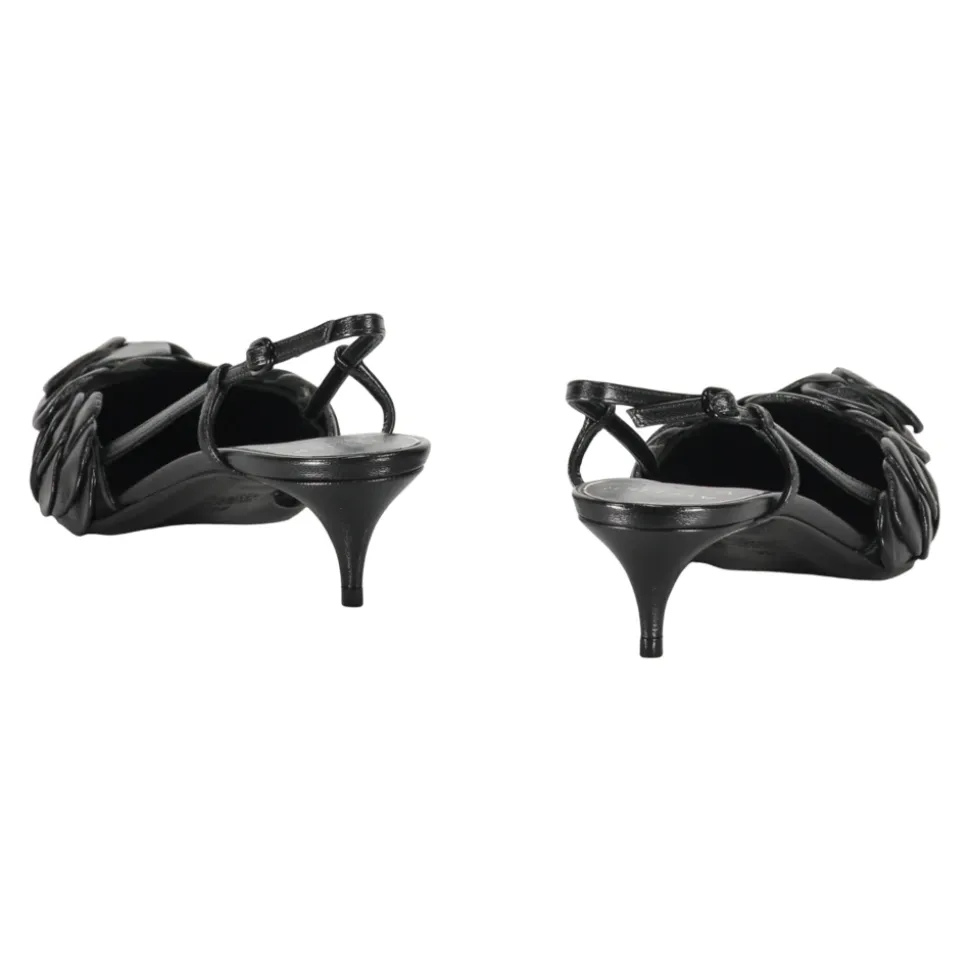 Zapatos de Salón Destalonados con Punta Floral