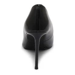 Zapatos de Tacón Alto de Cuero Negro