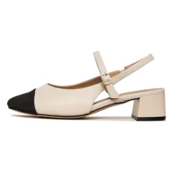 Zapatos de tacón de bloque con tira al talón Marisol