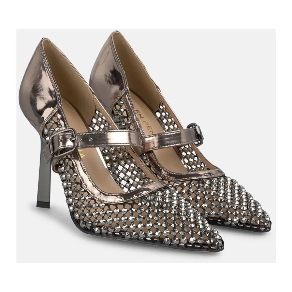Zapatos de tacón de malla
