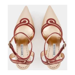 Zapatos de Tacón de Piel Metalizada de Lujo