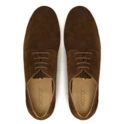 Zapatos marrones de ante con punta abierta