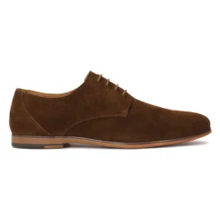 Zapatos marrones de ante con punta abierta